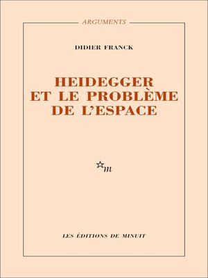 cover image of Heidegger et le problème de l'espace